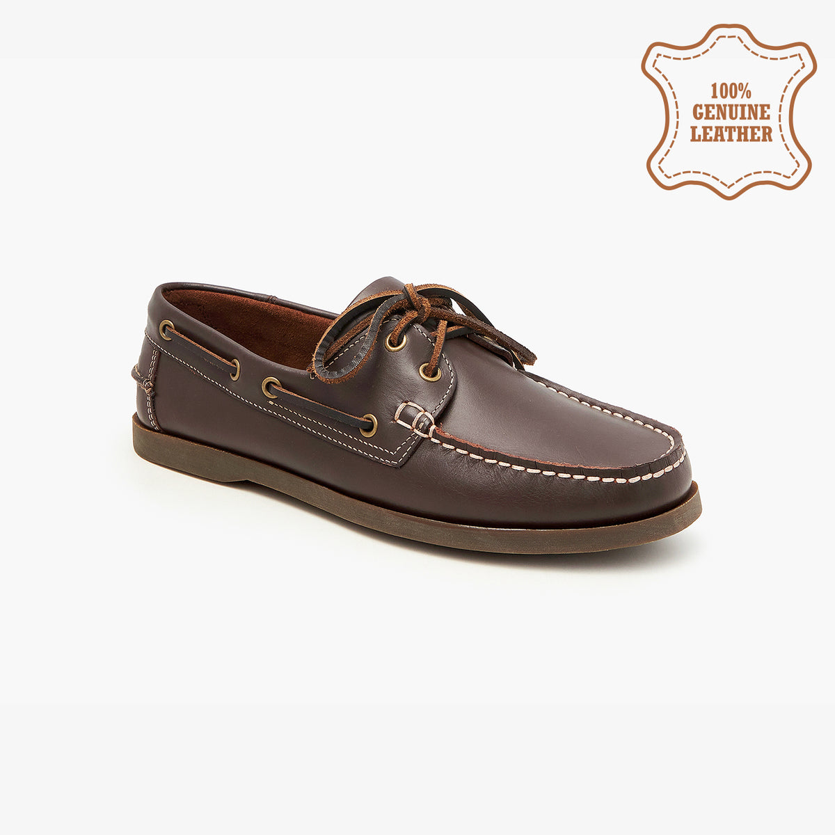 Buy BROWN Men's Leather Boat Shoes